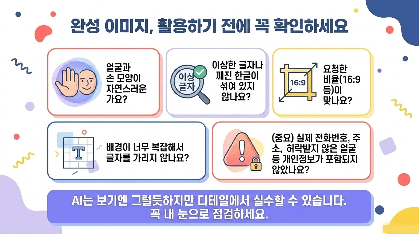 AI 이미지 최종 점검 항목