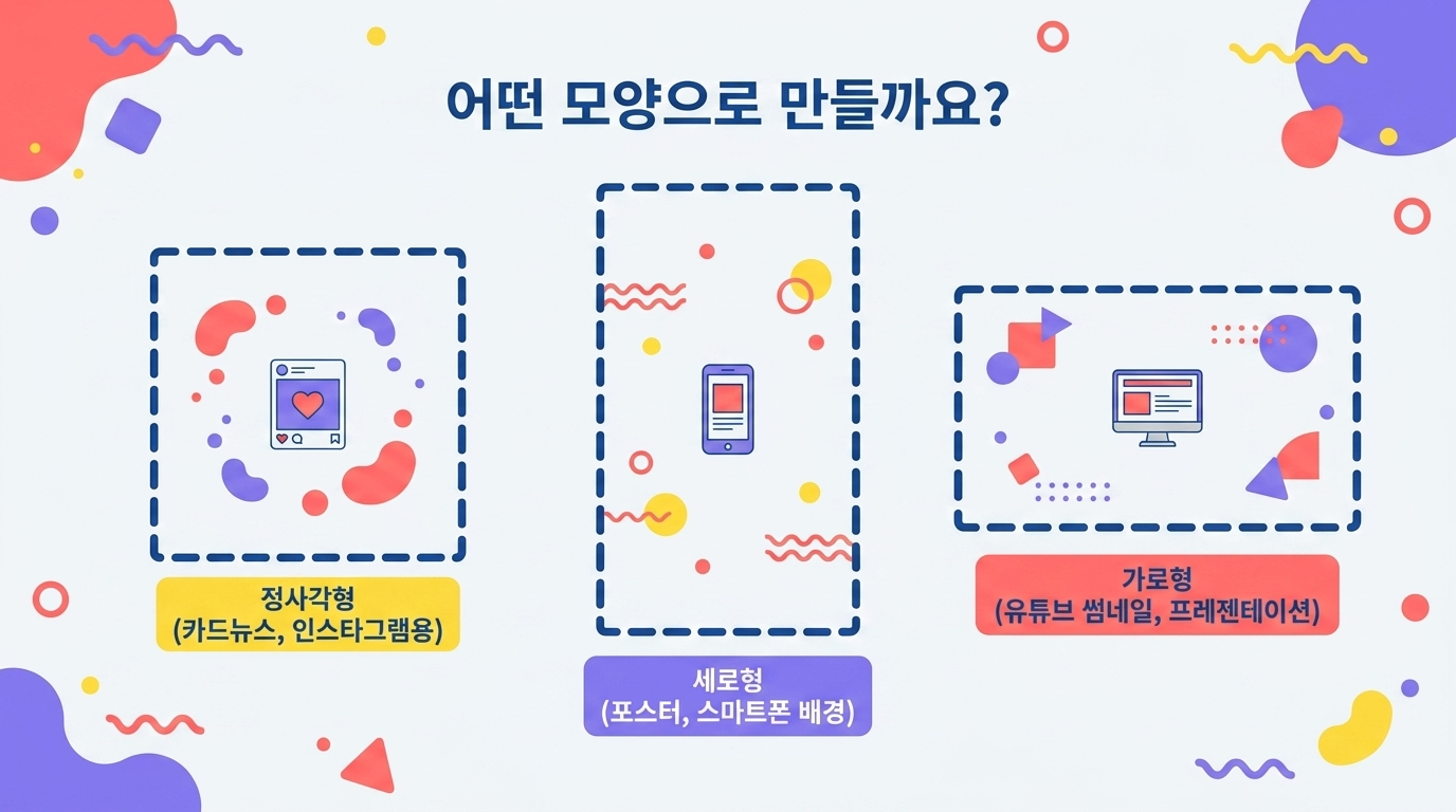 Canva에 들어가 디자인 크기를 정합니다 교재 안내