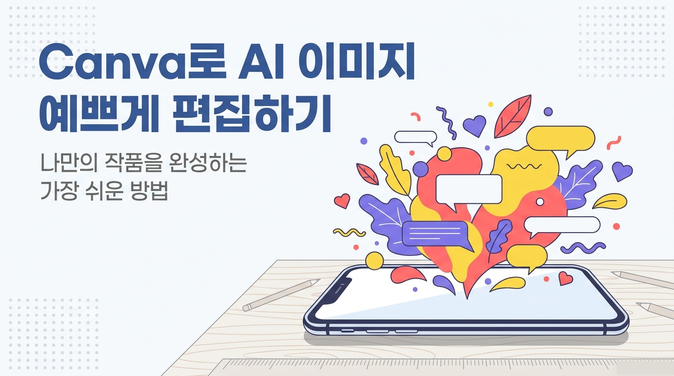 Canva로 AI 이미지 예쁘게 편집하기 강의 표지