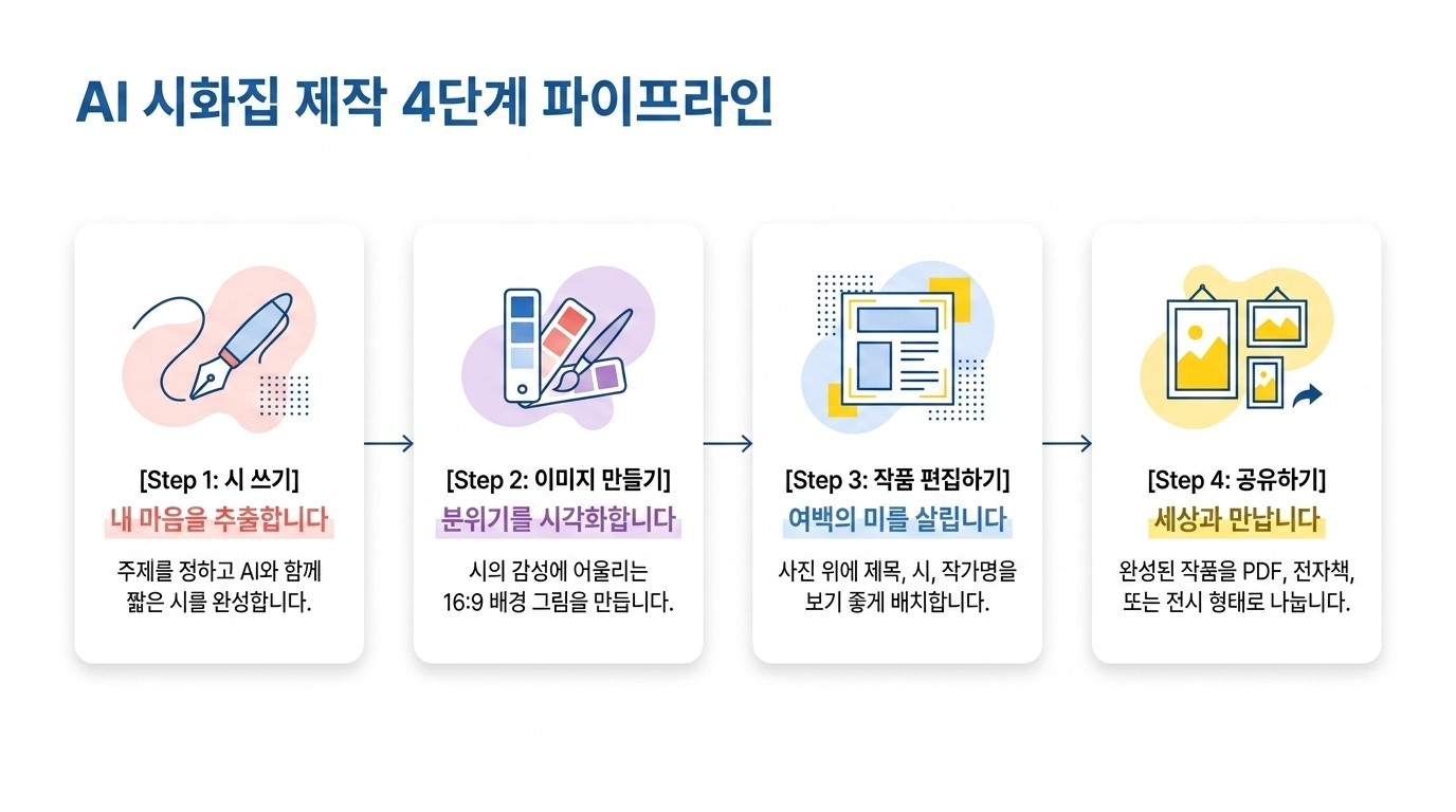 AI 시화집 제작 4단계 파이프라인