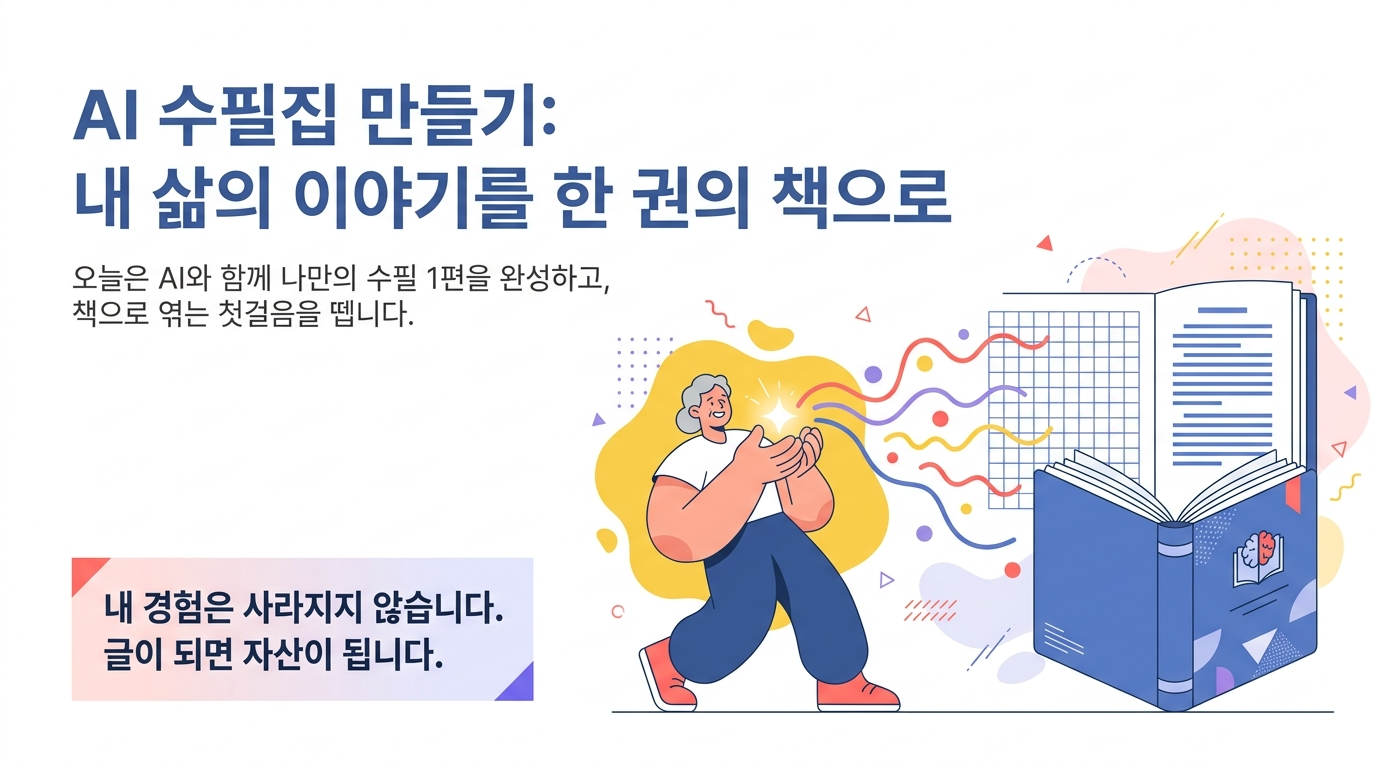 AI 수필집 만들기 내 삶의 이야기를 한 권의 책으로 안내