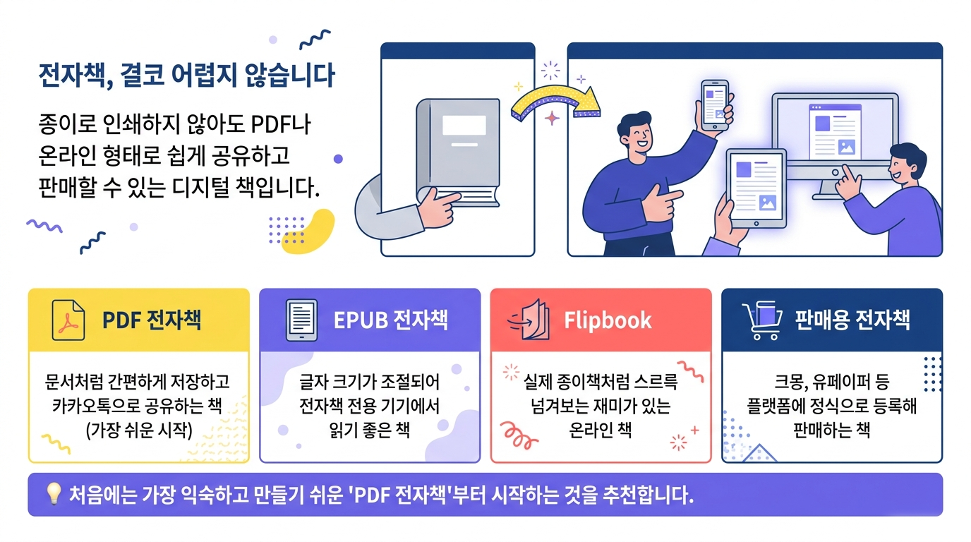 PDF EPUB Flipbook 판매용 전자책 형식 비교