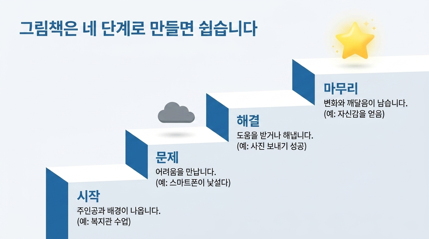 네 단계로 줄거리 만들기 교재 안내